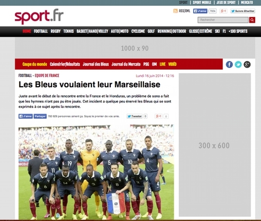 Sport.fr page article